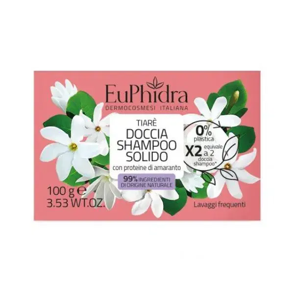 Euphidra Doccia Shampoo Solido Tiarè 100g