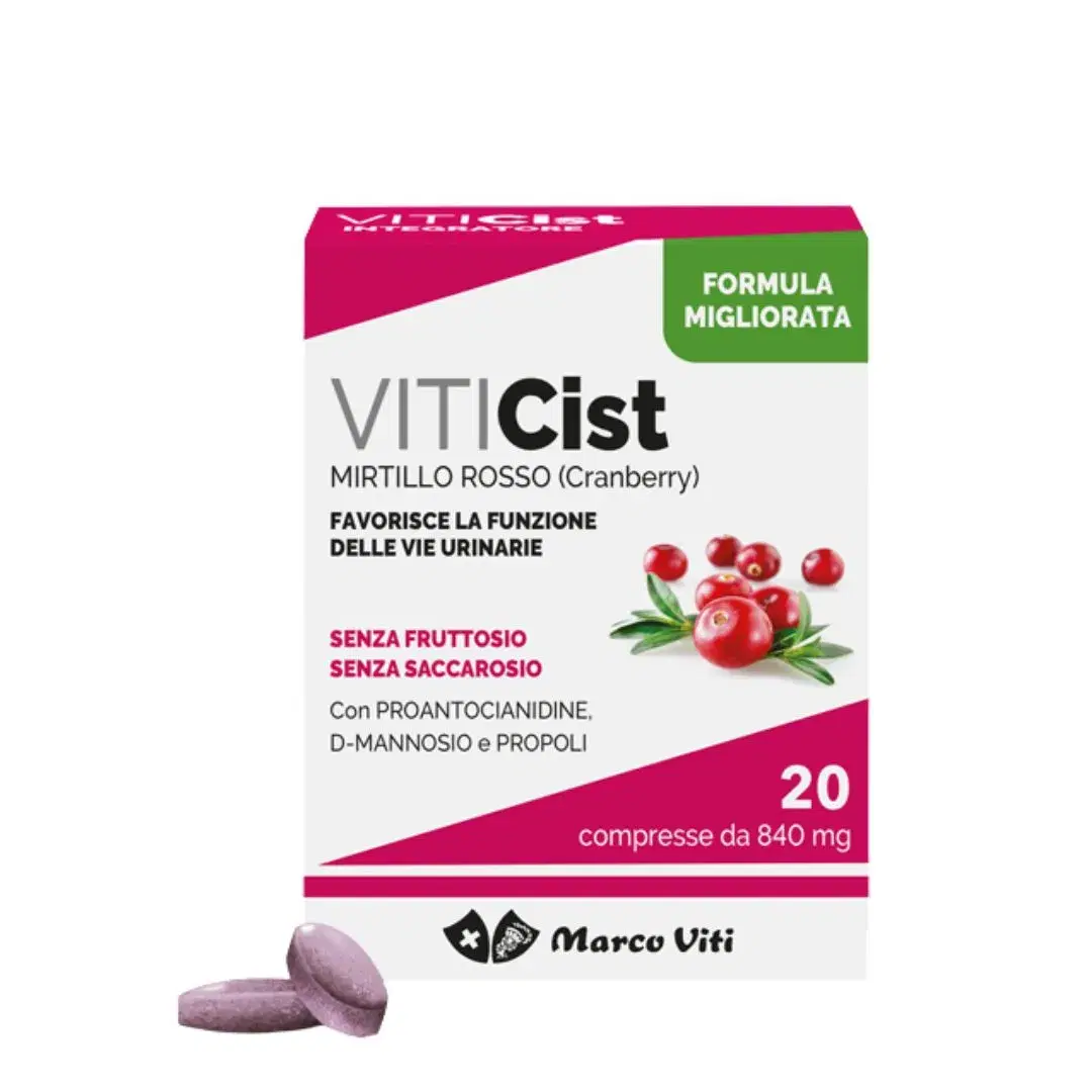 Viti Cist Mirtillo Integratore per le Vie Urinarie 20 Compresse Rivestite 840 mg