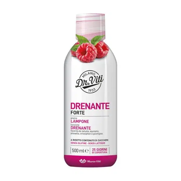 Dr. Viti Drena Forte Integratore Drenante Gusto Lampone 500 ml