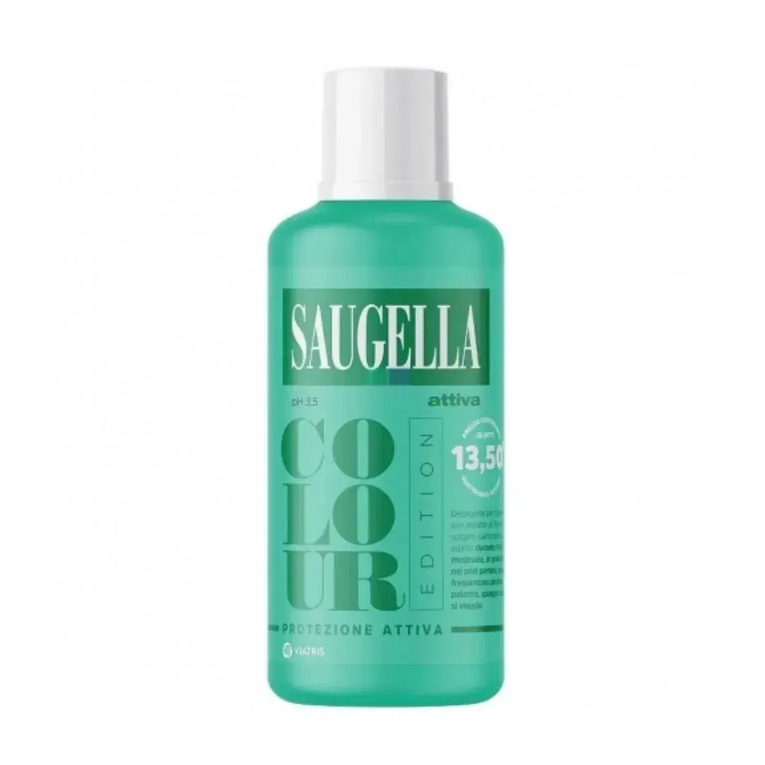 Saugella Attiva Colour Edition Verde Detergente Igiene Intima 500 ml