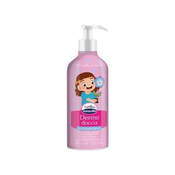 Euphidra Amido Dermo Doccia 500 ml Detergente Corpo Delicato Per Adulti e Bambini