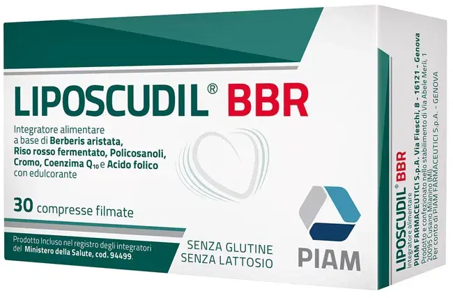 Piam Linea Colesterolo Trigliceridi Liposcudil BBR Integratore 30 Compresse