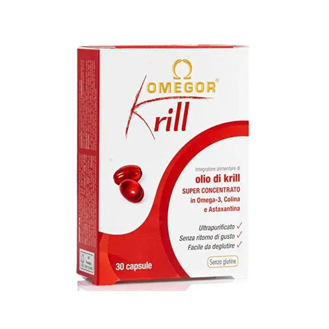 Omegor Krill Integratore Omega3 EPA e DHA Funzioni Cognitive 30 Perle