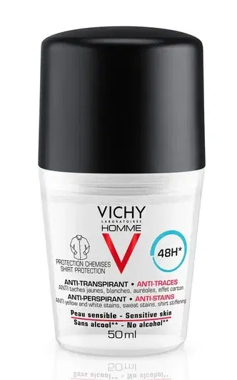 Vichy Homme Deodorante Anti-Traspirante 48h Anti-Macchie 50 ml