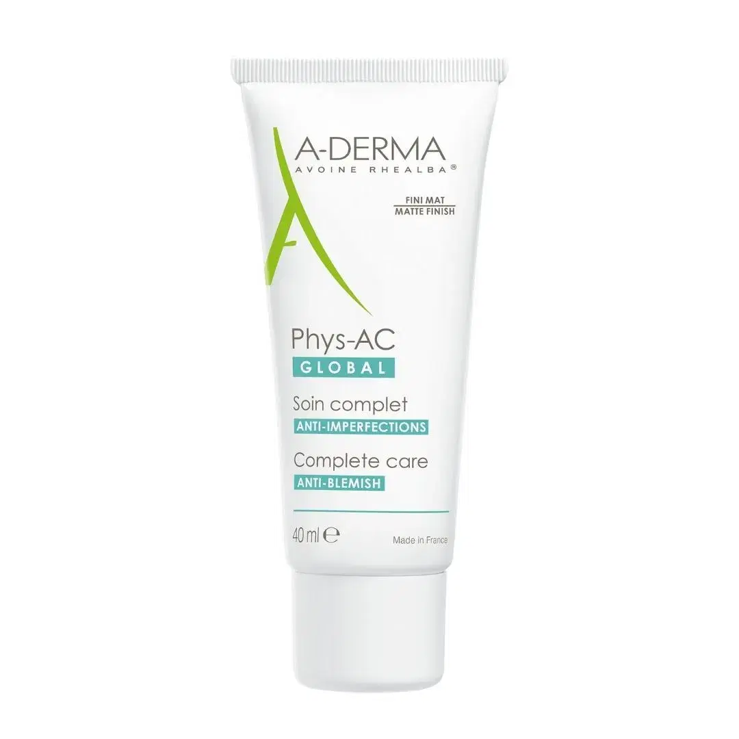 A-Derma Phys-AC Global Trattamento Anti Imperfezioni Crema per Pelli Grasse 40ml