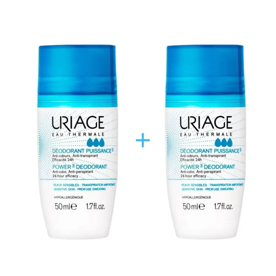 Uriage Deodorante Power Antiodore Antitraspirante Efficacia 24h 2x50 ml