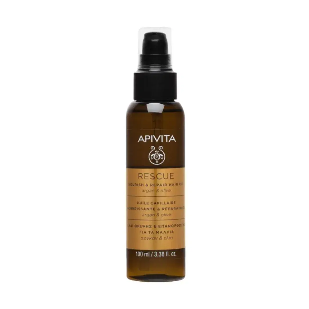 Apivita Rescue Olio Protettivo Capelli Olio di Argan e Oliva 100 ml