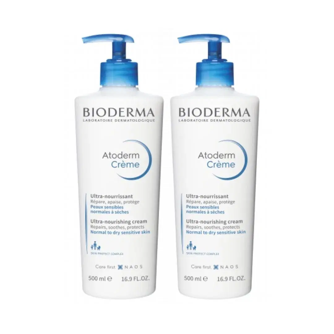 Bioderma Atoderm Creme Trattamento Nutriente per Pelle Secca 2x500 ml