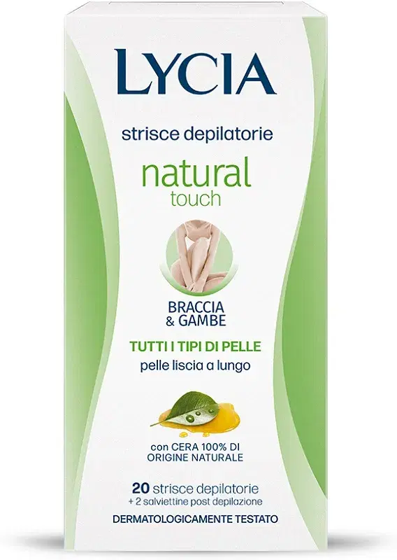 Lycia Natural Touch Strisce Depilatorie Braccia E Gambe 20 Pezzi