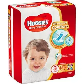 Huggies Ultra Comfort Pannolino Base Taglia 3 21 Pezzi 4-9kg