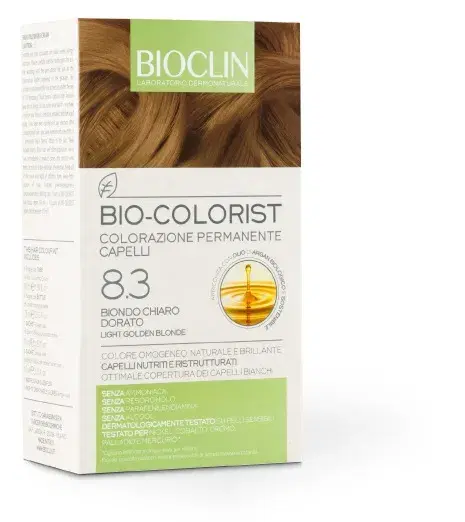 Bioclin Bio-Colorist 8.3 Biondo Chiaro Dorato Tintura Naturale Capelli