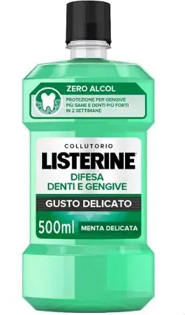 Listerine Difesa Denti e Gengive Collutorio Gusto Delicato Menta 500 ml
