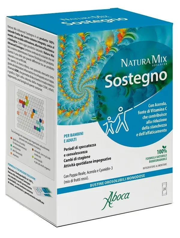 Aboca Natura Mix Advanced Sostegno Integratore Ricostituente 20 Bustine