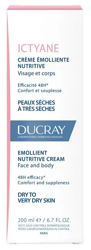 Ducray Ictyane Crema Emolliente Nutritiva Viso e Corpo Pelle Molto Secca 200 ml