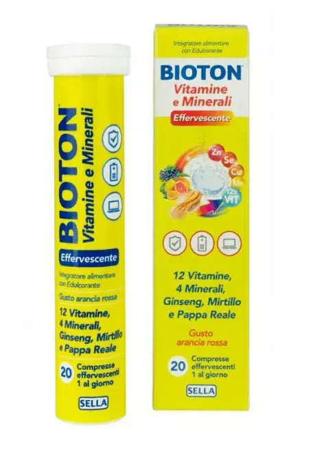 Bioton Vitamine E Mineali Integratore Multivitaminico 20 Compresse Effervescenti