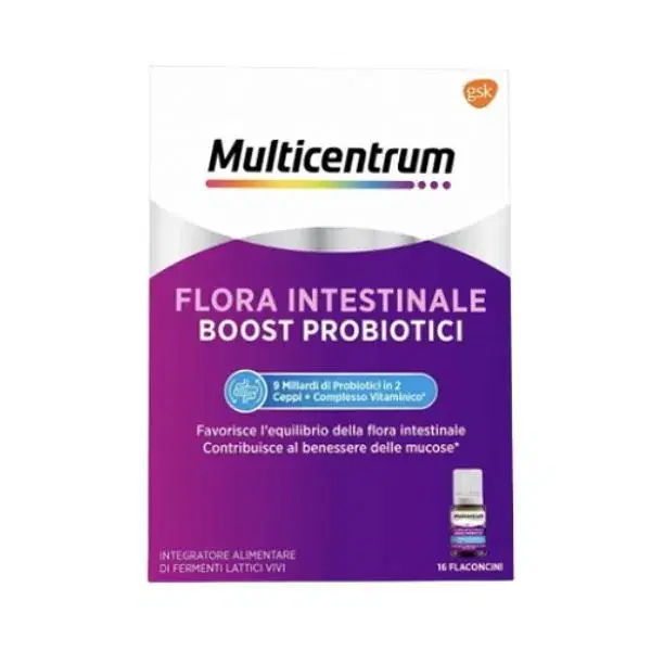 Multicentrum Duobiotico Doppia Azione Integratore Fermenti Lattici 16 Flaconcini