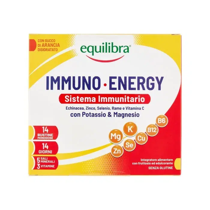 Equilibra Immuno Energy Potassio & Magnesio Integratore Difese Immunitarie 14 Bu