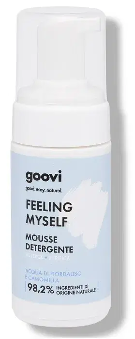 Goovi Mousse Detergente Purificante Viso con Acqua di Fiordaliso e Camomilla 100 ml