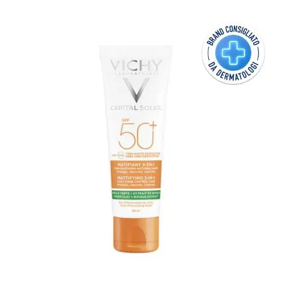 Vichy Capital Soleil Spf50+ Trattamento Opacizzante 3 in 1 Effetto Mat 50 ml