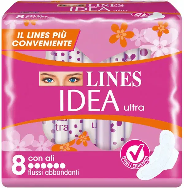 Lines Idea Ultra Assorbenti Flusso Abbondante 8 Pezzi