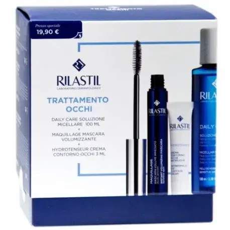 Rilastil Linea Hydrotenseur Cofanetto Contorno Occhi + Daily Micellare + Mascara