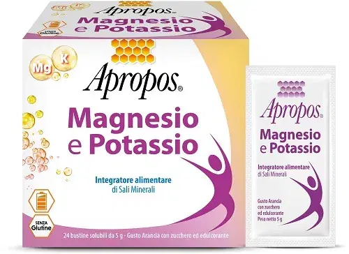Apropos Vita+ Magnesio Potassio Integratore di Sali Minerali 24 Bustine