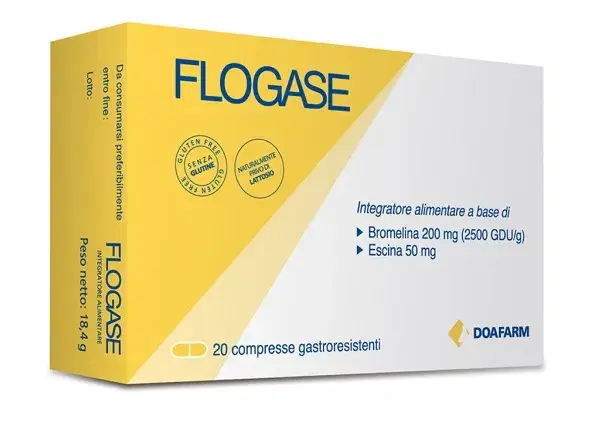 Flogase Integratore Alimentare Con Bromelina Ed Escina 20 compresse