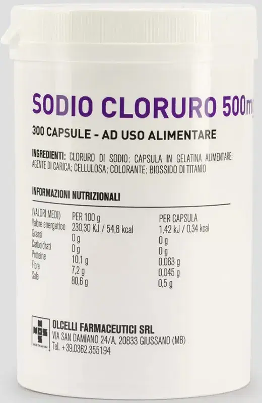 Sodio Cloruro Compresse 500 mg Olcel Confezione da 300