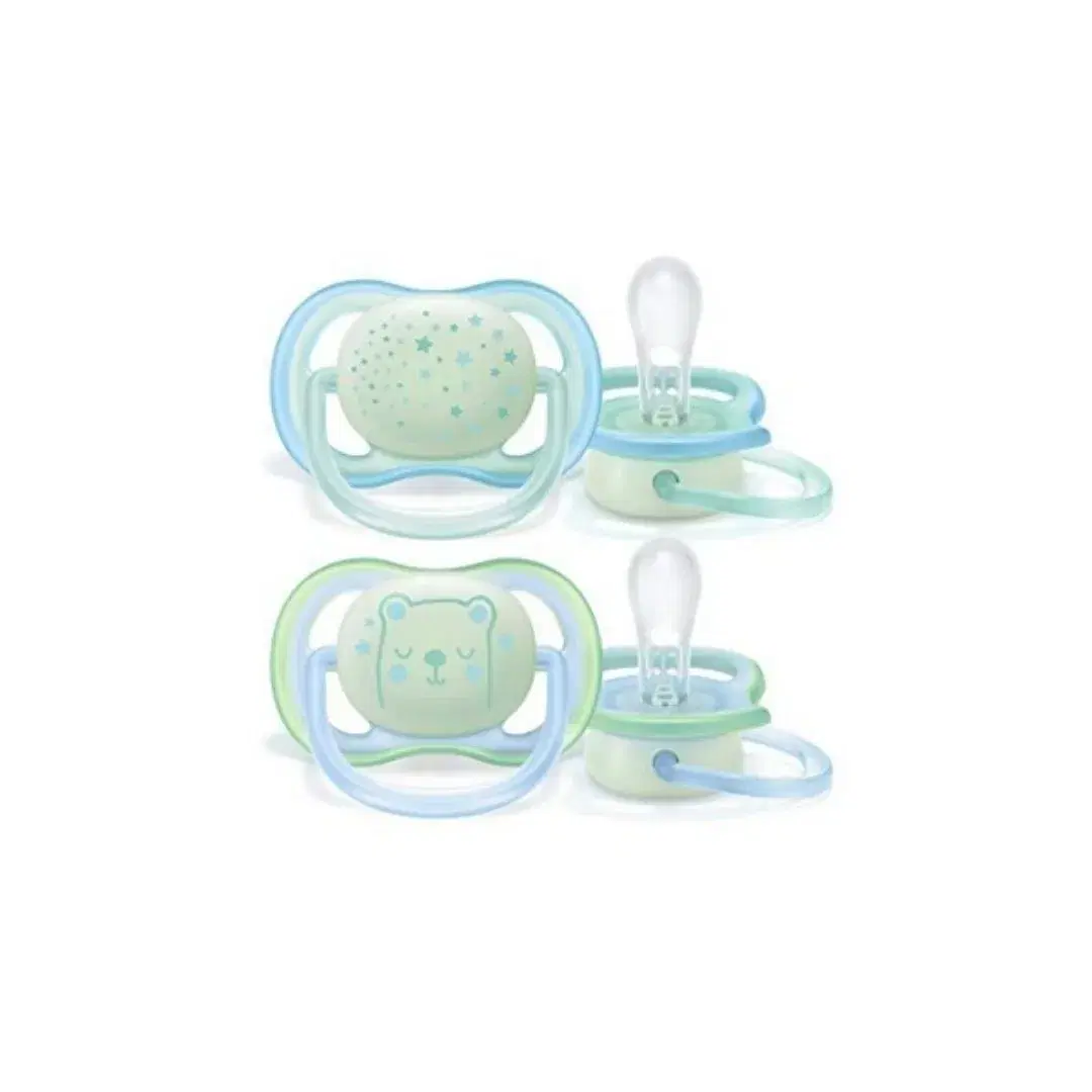 Avent Succhietto Ultra Air Night Ciuccio Leggero e Traspirante 0-6 Mesi 2 Pezzi
