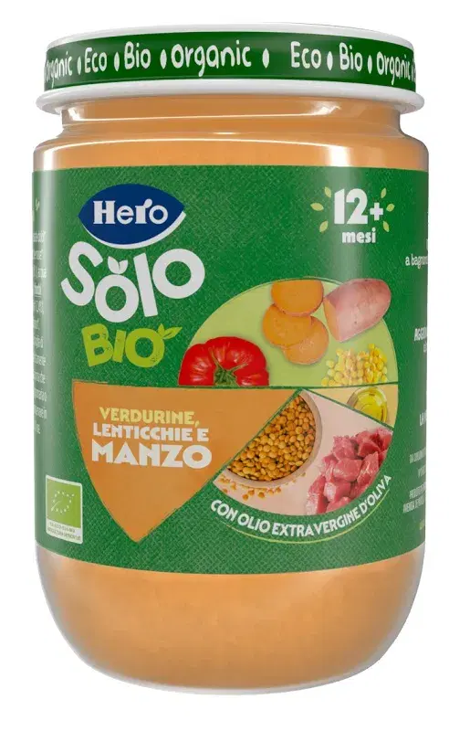 Hero Solo 100% Biologico Verdurine e Manzo 120 gr