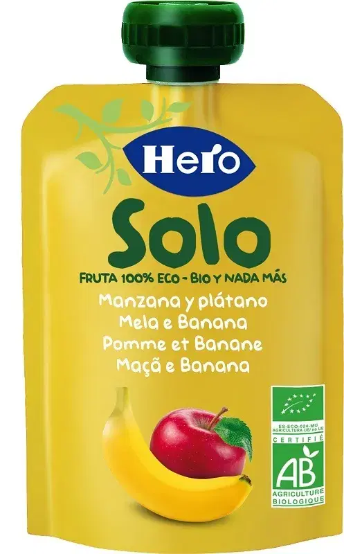 Hero Solo 100% Biologico Mela e Banana 100 gr