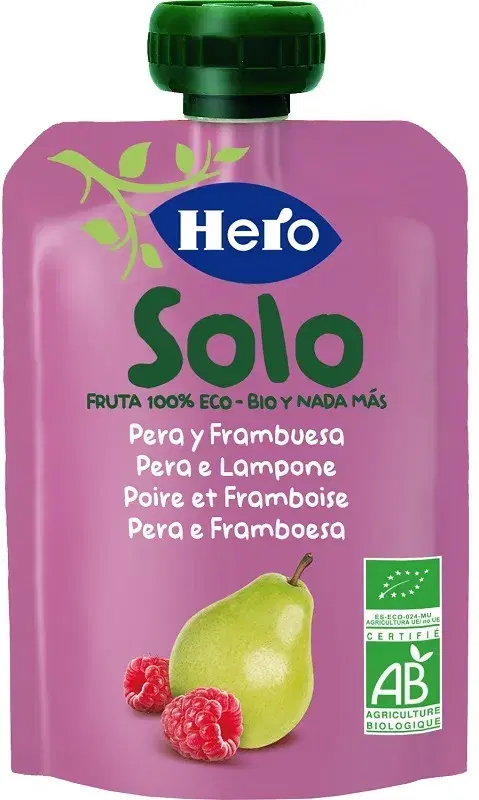 Hero Solo 100% Biologico Pera e Lampone 100 gr