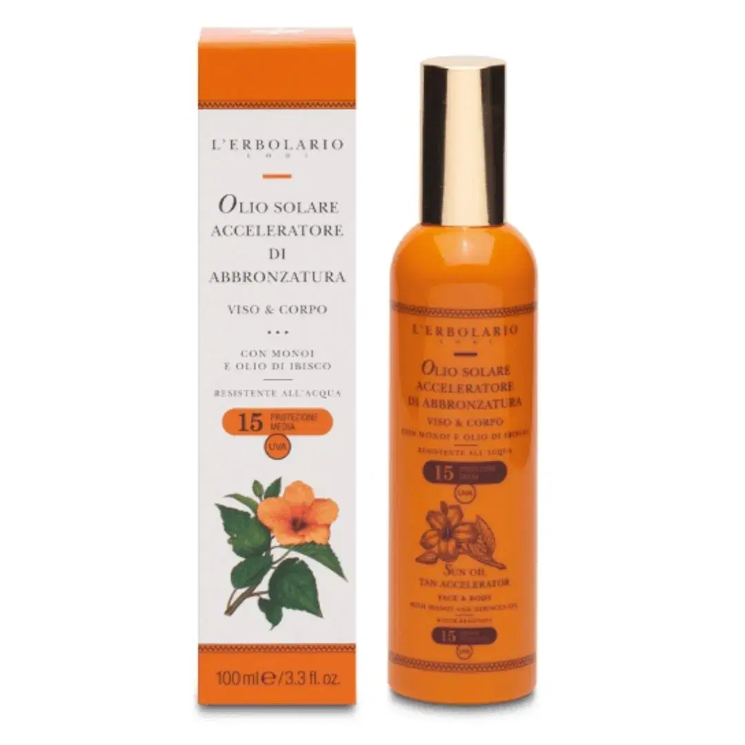L'erbolario Olio Solare Acceleratore di Abbronzatura Viso & Corpo Spf15 100 ml