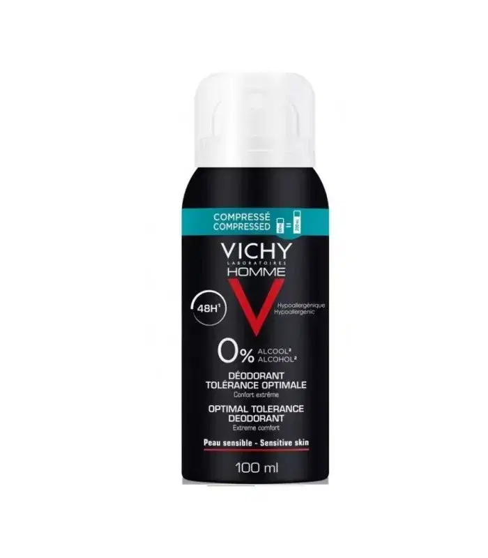 Vichy Homme Deodorante 48h Tolleranza Sensibile Ottimale 100 ml