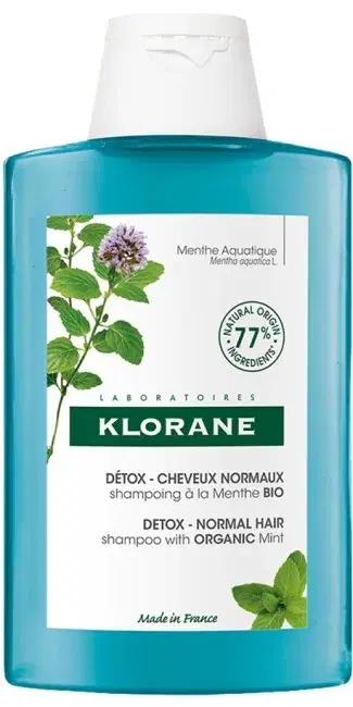 Klorane Shampoo Detox alla Menta Acquatica Detossinante Rinfrescante 200 ml