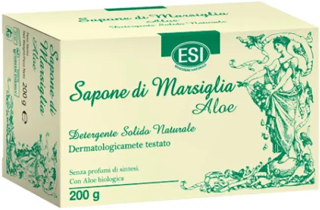 Esi Sapone Di Marsiglia Aloe Detergente Solido Naturale 200 G