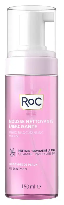 Roc Mousse Viso Detergente Energizzante per Tutti i Tipi di Pelle 150 ml