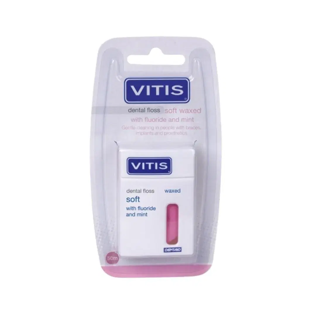 Vitis Dental Floss Soft Fluor Con Cera Fluoro E Menta Previene La Placca