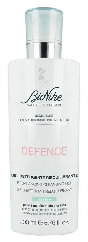 Bionike Defence Gel Detergente Riequilibrante per Pelle Mista e Grassa 200 ml