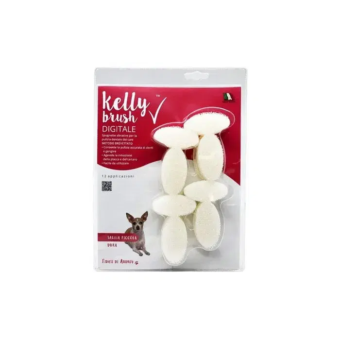 Kelly Brush Kit Digitale Spugne Dure Antitartaro Taglia Piccola Per Cani 12 Appl