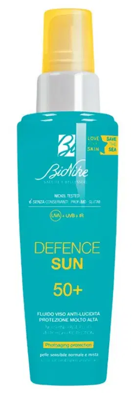 BioNike Defence Sun SPF50 Fluido Viso Anti-Lucidità per Pelle Mista 50 ml