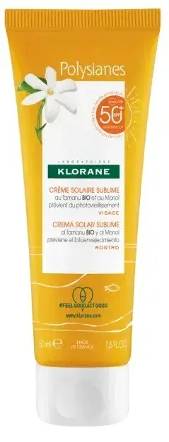 Klorane Les Polysianes Crema Solare Sublime Viso SPF 50+ 50 ml