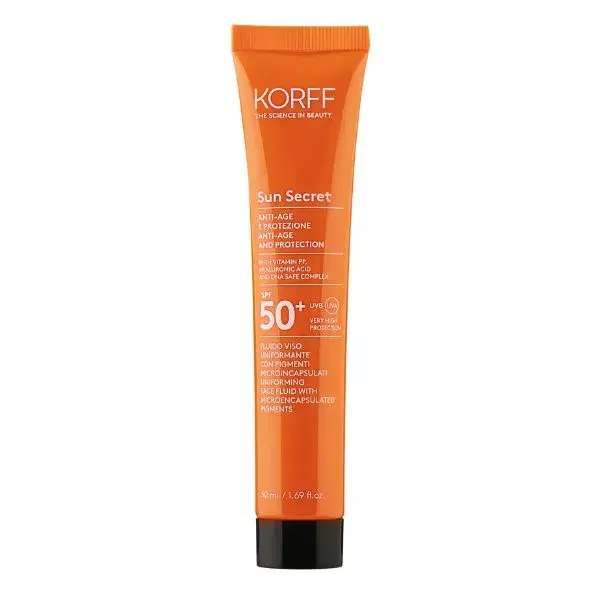 Korff Sun Secret Fluido Viso Uniformante Colorato SPF50+ 02 Dark