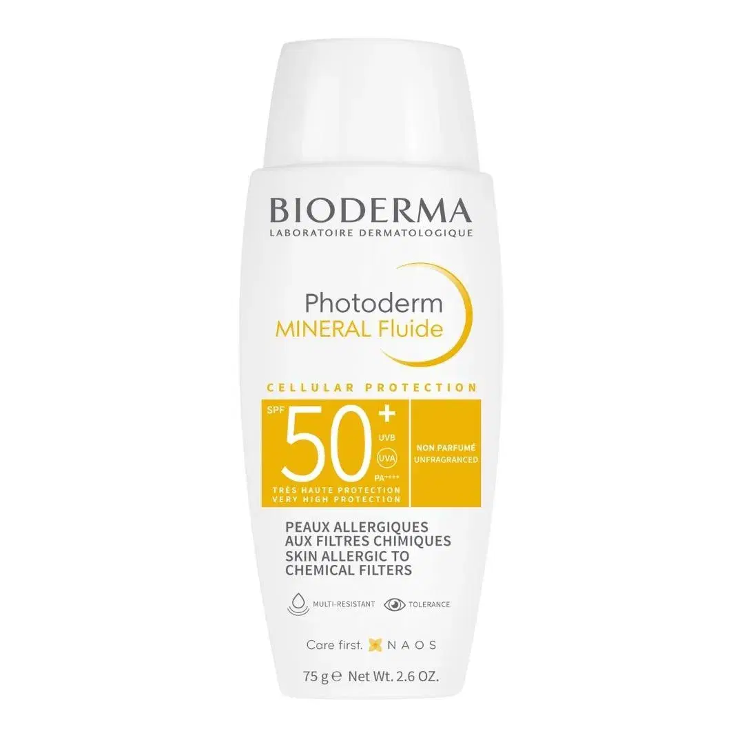 Bioderma Photoderm Mineral Fluido Solare Spf50 per Pelli Allergiche 75 g