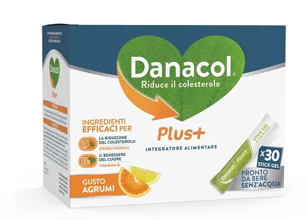 Danacol Plus+ Integratore per il Colesterolo 30 Bustine Stick