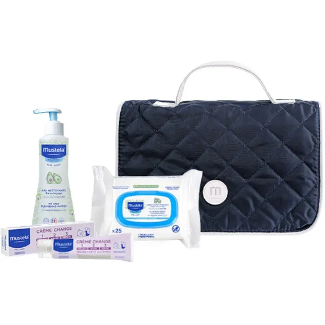 Mustela Set Fluido Detergente 300 ml + Pasta Cambio 50 ml + Salviette Multiuso