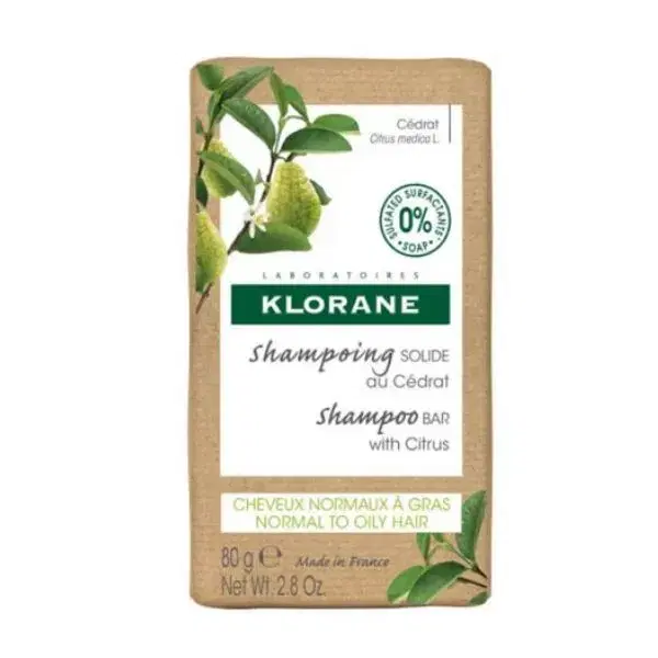 Klorane Shampoo Solido al Cedro per Capelli Normali 80 gr
