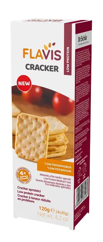 Flavis Cracker 4 Confezioni da 30 g per una Dieta Equilibrata