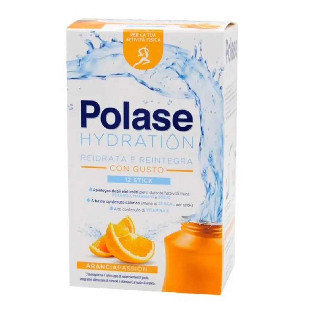 Polase Hydration Arancia Integratore di Vitamine e Sali Minerali 12 Bustine