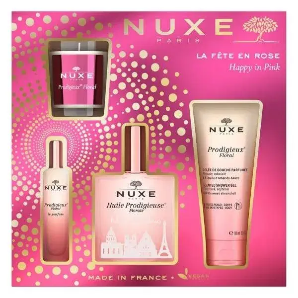 Nuxe Cofanetto Huile Prodigieuse Floreale Olio + Profumo + Gel Doccia + Candela